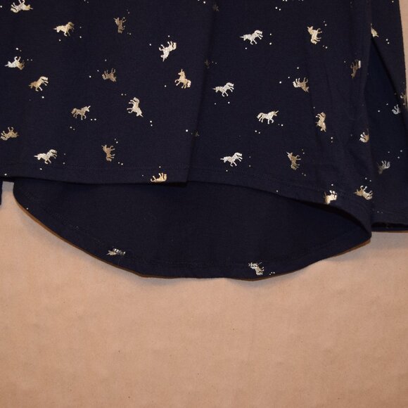 Old Navy Black & Gold Unicorn Print Relaxed Long Sleeve Tee | Size M - Picture 4 of 5